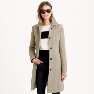 J CREW  day coat Italian double-cloth wool 2P GREY